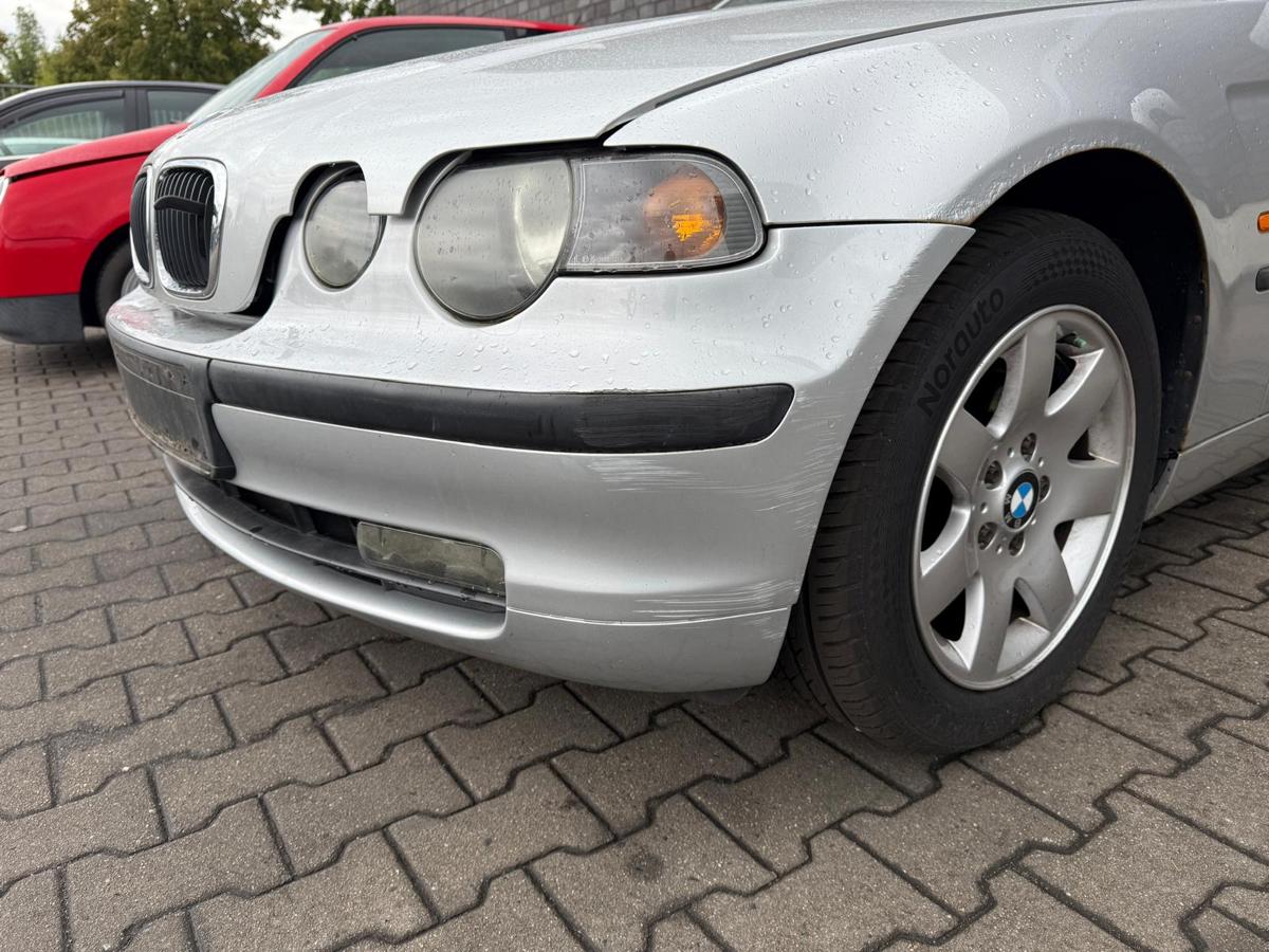 BMW E46 Compact original Stoßstange Stoßfänger vorn 354 Titansilber BJ04